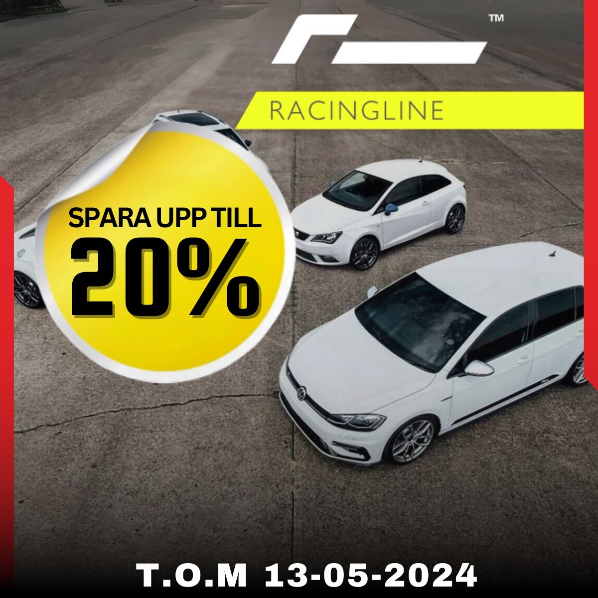 Spara upp till 20% på Racingline och ge din bil en uppgradering.