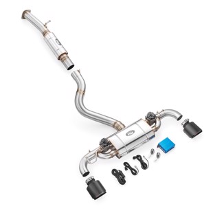 RM Motors Catback - middle and end silencer TOYOTA YARIS GR 1.6- Middle pipe +silencer,- HYBRID,- 4