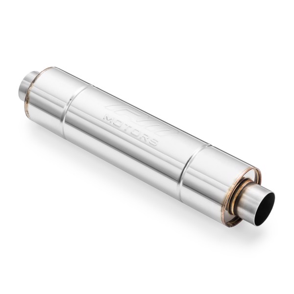 RM Motors Sports straight through silencer RM02 - extended Can length - 700 mm, Inlet diameter - 63,5 mm, Can diameter - 160 mm