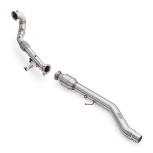 RM Motors Downpipe Skoda Superb 2.0 TSI Beginning - Downpipe with straight pipe +silencer