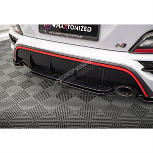 Maxton Central Rear Splitter For Hyundai Kona N Mk1 - Gloss Black